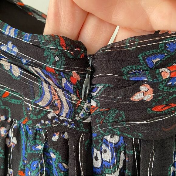 NWT Veronica Beard Kailani Silk Floral Black Halter Sleeveless Top size 8 - Picture 8 of 10